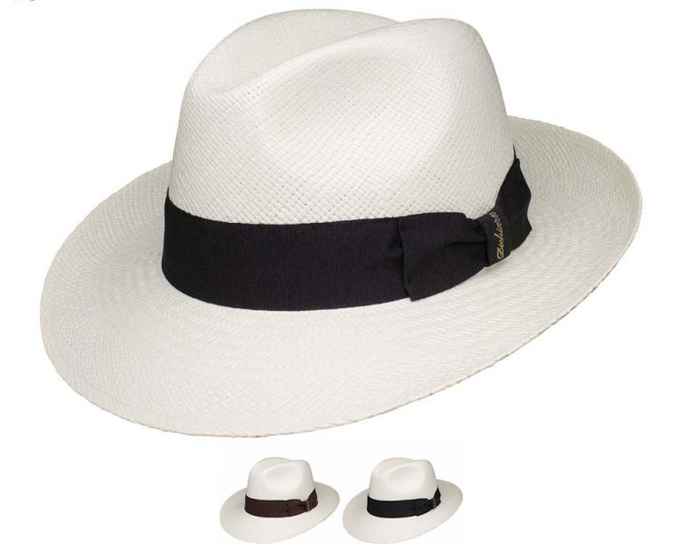 Cappello Panama LIERYS Gambler In Paglia 100% - Made In Ecuador Con Fascia In Pelle E Protezione UV50