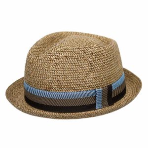 Cappello Pork Pie Diamante Melange