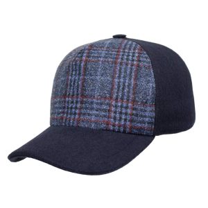 Cappello Baseball Trucker Tartan Blu