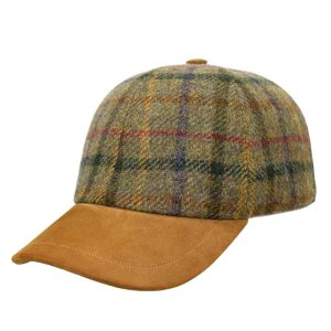 Cappello Baseball in lana Shetland e visiera in Camoscio