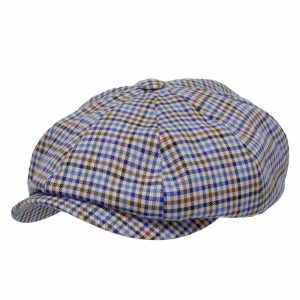 Berretto Peaky Estivo Quadretti Celeste