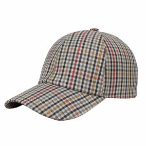 Cappellino Baseball Quadretti Beige
