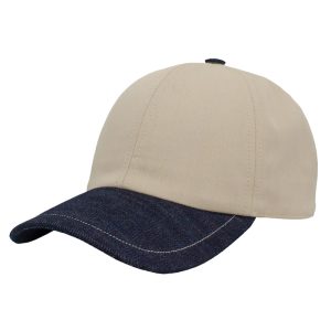 Cappellino Baseball in cotone con visiera in Jeans