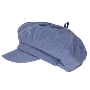 Berretto Newsboy in cotone jeans