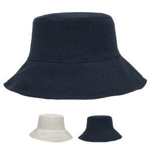 Cappello donna tesa larga in Lino