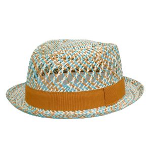 Cappello Pork Pie Traforato multicolor