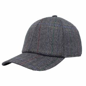 Cappello Baseball in lana Shetland spina multicolor