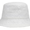 Cappello da pescatore estivo bambini cotone san gallo bianco chiaro