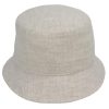 Cappello da pescatore estivo bambini lino beige chiaro