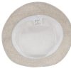 Cappello da pescatore estivo bambini lino beige chiaro