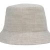 Cappello da pescatore estivo bambini lino beige chiaro