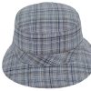 Cappello da pescatore estivo quadri grigio celeste
