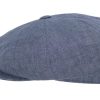 Coppola estiva uomo lino blu jeans melange peaky