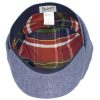 Coppola estiva uomo lino blu jeans melange peaky