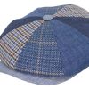 Coppola estiva uomo lino multicolor blu jeans melange peaky