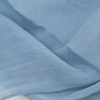 Sciarpina in in cotone e seta unisex made in italy celeste azzurra