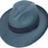Cappello Panama uomo originale blu paglia estivo (3)