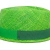 Cappello estivo Pork Pie in Rafia colorata verde