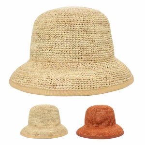 Cappello Cloche in Rafia Crochet
