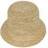 Cappello paglia donna Cloche paglia donna rafia crochet naturale(1)