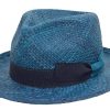 Cappello paglia uomo Rafia colorata estivo blu
