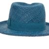 Cappello paglia uomo Rafia colorata estivo blu (3)