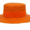 Cappello paglietta donna paglia donna rafia arancio (2)