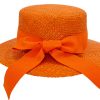 Cappello paglietta donna paglia donna rafia arancio (3)