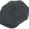 Berretto Peaky coppola uomo invernale Harris Tweed Spinato grigio jeans (3)