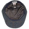 Berretto Peaky coppola uomo invernale Harris Tweed quadri blu (3)
