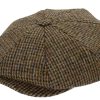 Berretto Peaky coppola uomo invernale lana quadretti marrone (2)
