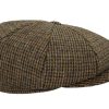 Berretto Peaky coppola uomo invernale lana quadretti marrone (3)