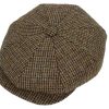 Berretto Peaky coppola uomo invernale lana quadretti marrone (4)