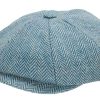 Berretto Peaky lana spinato celeste coppola uomo invernale