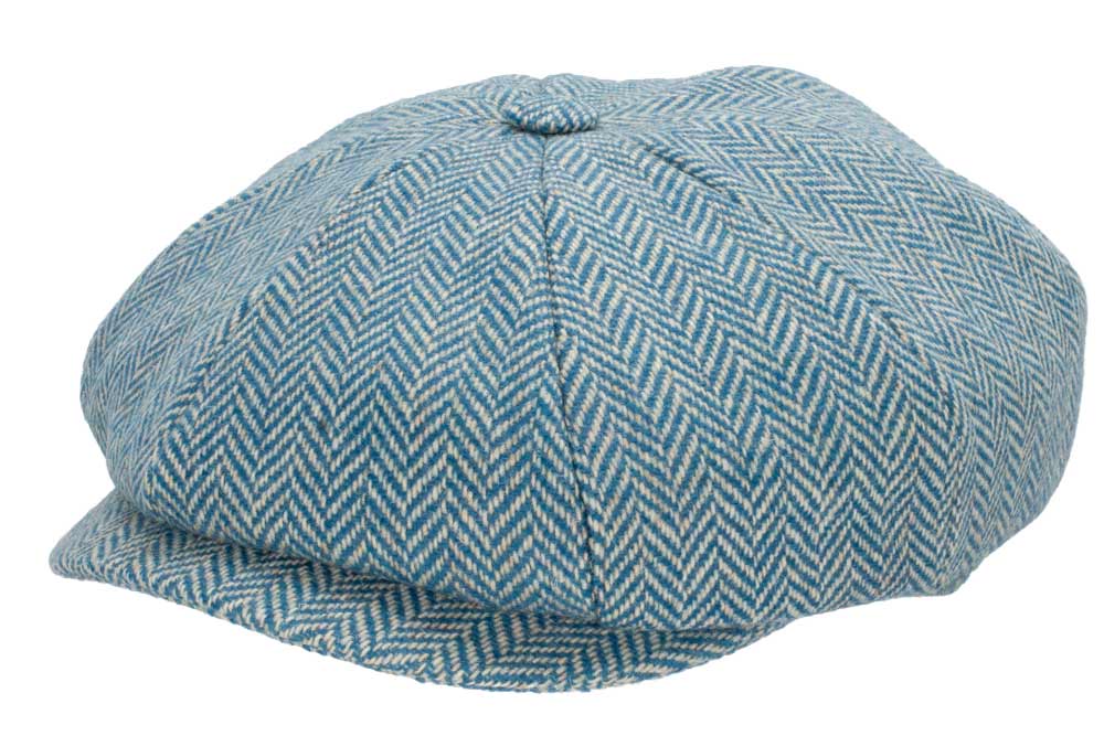 Berretto Peaky lana spinato celeste coppola uomo invernale