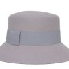 cappello cloche in feltro donna bucket grigio